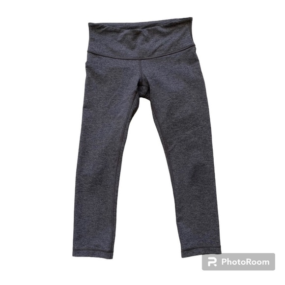 Lululemon Gray Leggings With Waistband Pocket Size 4 - Picture 1 of 11